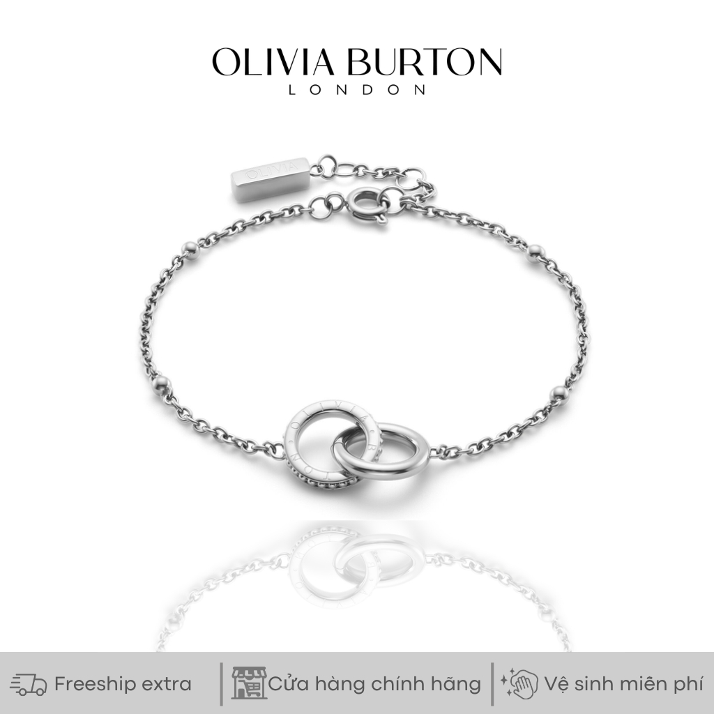 Vòng tay nữ Olivia Burton Classic Amity Interlock màu bạc