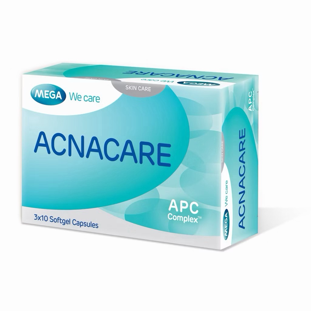 [CHÍNH HÃNG] Viên Uống Mega We Care ACNACARE Cải Thiện Bã Nhờn Trên Da, Cải Thiện Mụn Trứng Cá-30 vi