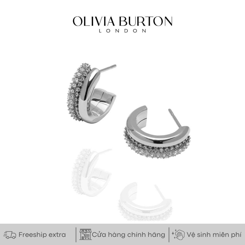 Khuyên tai nữ Olivia Burton Entwine Màu bạc
