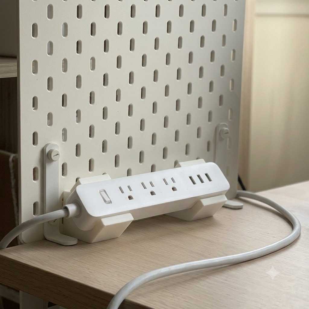 Phụ Kiện Bảng Pegboard- Giá Đỡ Ổ Cắm Điện Có Thể Tùy Chỉnh MB247