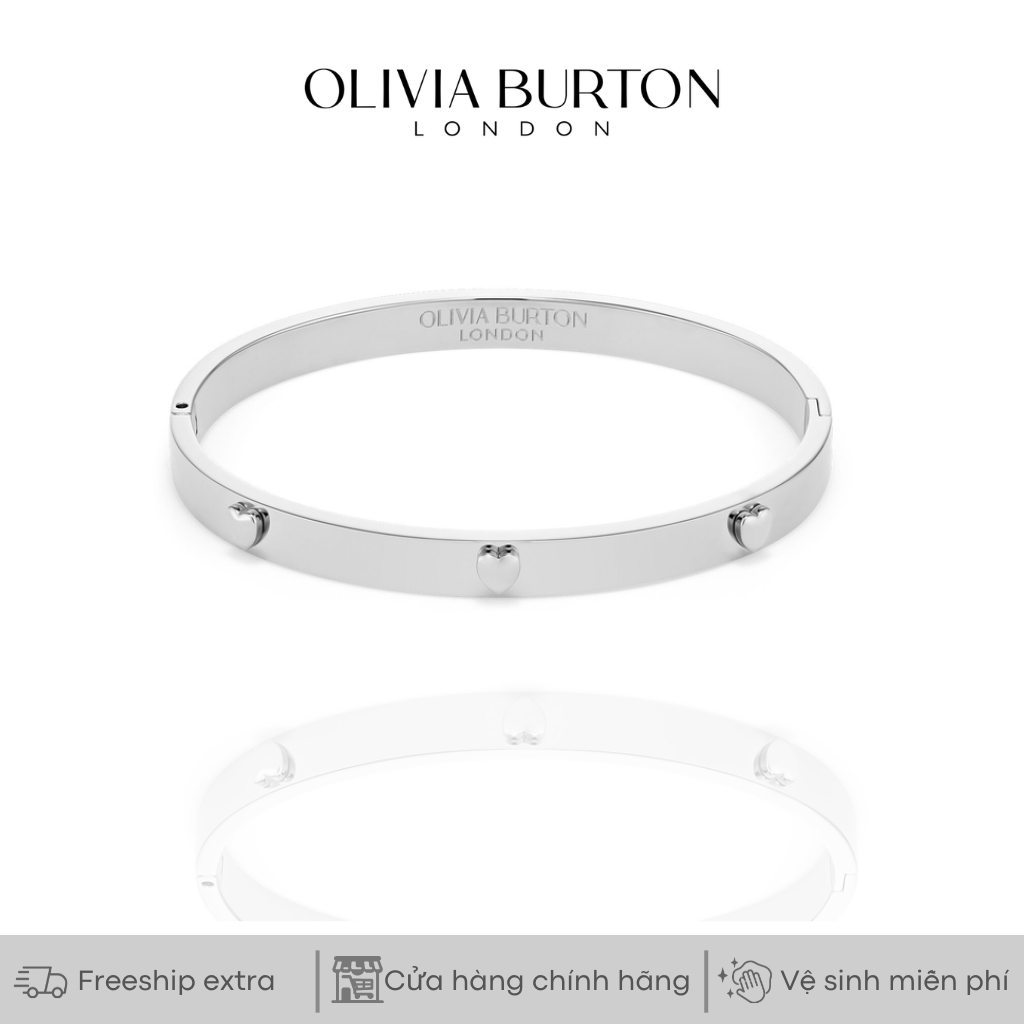 Vòng tay nữ Olivia Burton Mini Heart màu bạc