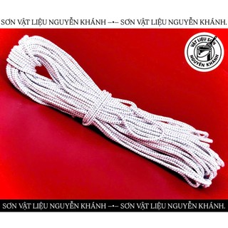 DÂY THỪNG BỆN MÀU TRẮNG SỌC XANH 5M – DÂY DÙ TRẮNG NHỎ, CHẮC CHẮN, DỄ SỬ DỤNG