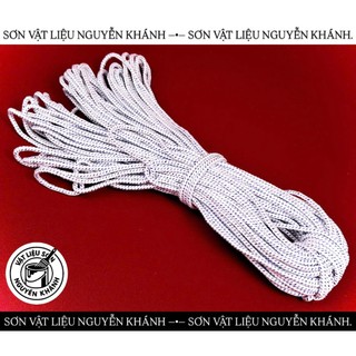 DÂY THỪNG BỆN MÀU TRẮNG SỌC XANH 5M – DÂY DÙ TRẮNG NHỎ, CHẮC CHẮN, DỄ SỬ DỤNG