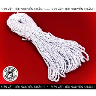 DÂY THỪNG BỆN MÀU TRẮNG SỌC XANH 5M – DÂY DÙ TRẮNG NHỎ, CHẮC CHẮN, DỄ SỬ DỤNG