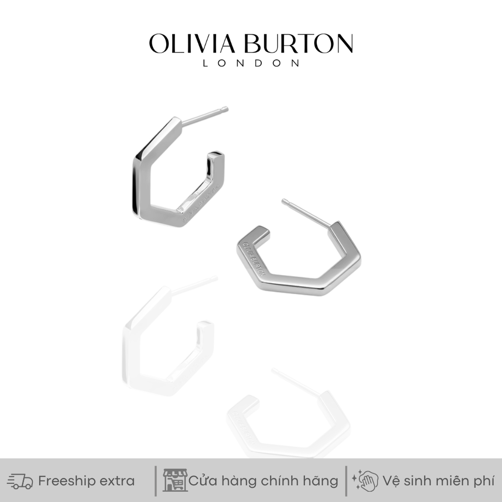 Khuyên tai nữ Olivia Burton Honeycomb Màu bạc