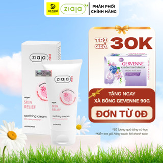 Kem Dịu Nhẹ Ngừa Mẩn Đỏ Ziaja Med Skin Relief Dermatological Formula Soothing Cream Anti-Redness 50ml- Dr Thêm