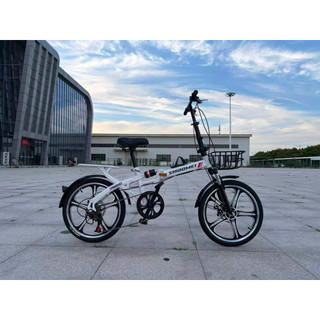 xe đạp gấp gọn SHIBOEMI 20 inch, vành đúc 5dao. xe có gacbaga,giỏ xe, chắn bùn thép như hình