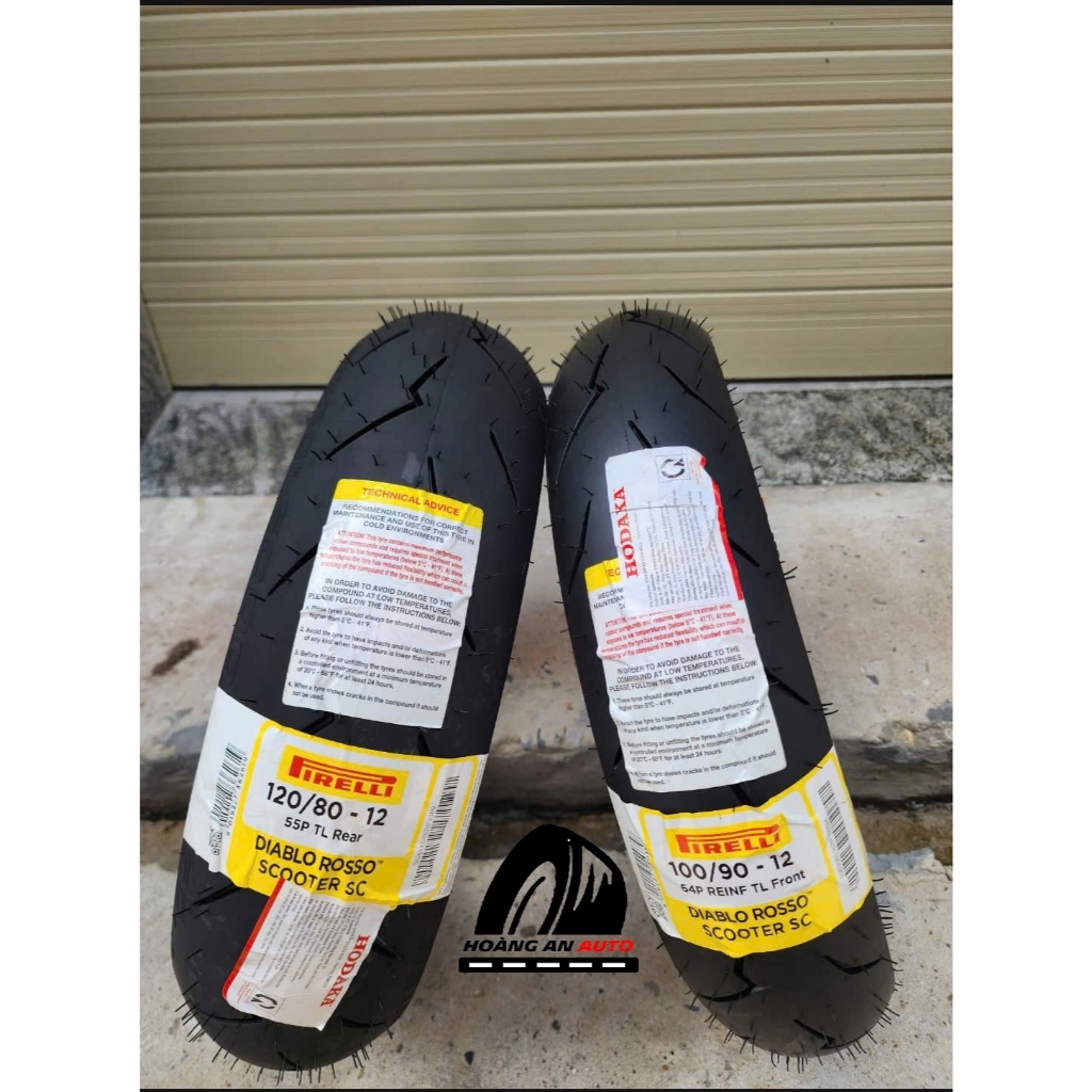 ( ROSSO SCOOTER SC - SCOOPY, STYLO 160) Vỏ lốp xe Pirelli Rosso Scooter SC 100/90-12 & 120/80-12