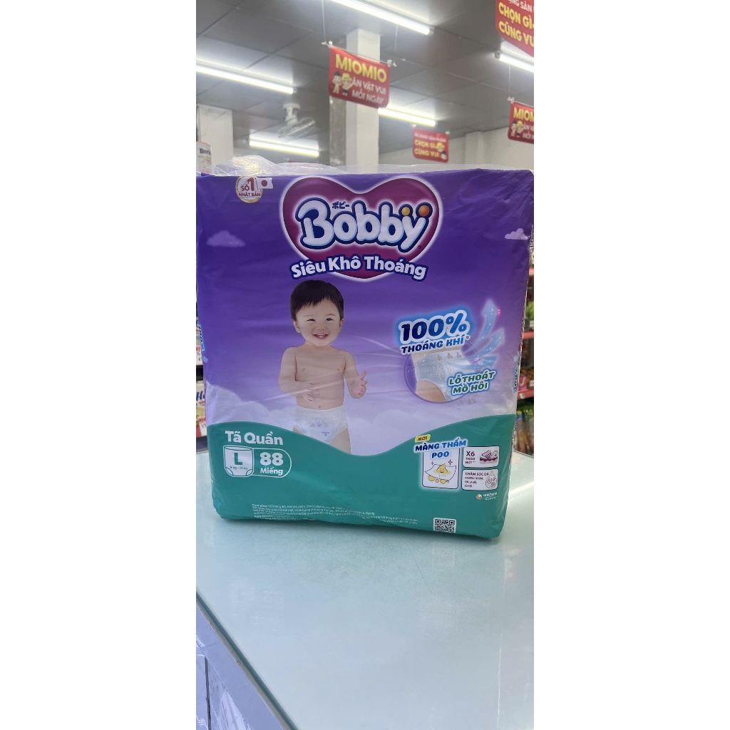 (Hỏa Tốc) Tã quần Bobby Siêu Thấm size L88