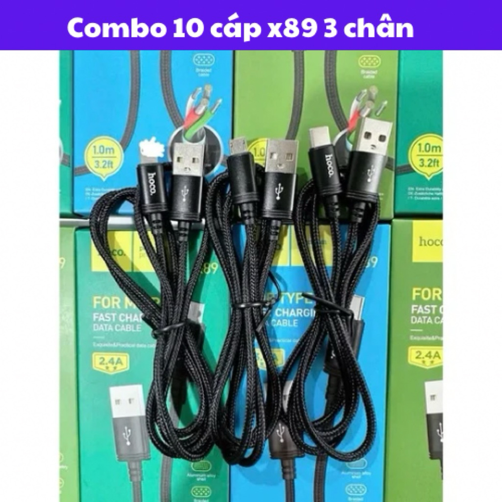 Combo 10 cáp X89