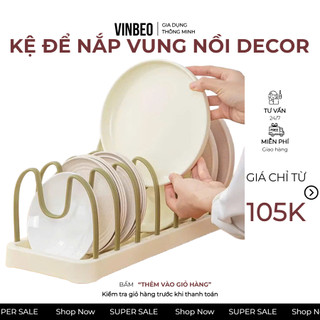 VINBEO Kệ để nắp vung nồi DECOR, giá để đĩa chảo đa năng có thể điều chỉnh khoảng cách trong nhà bếp ANHI004