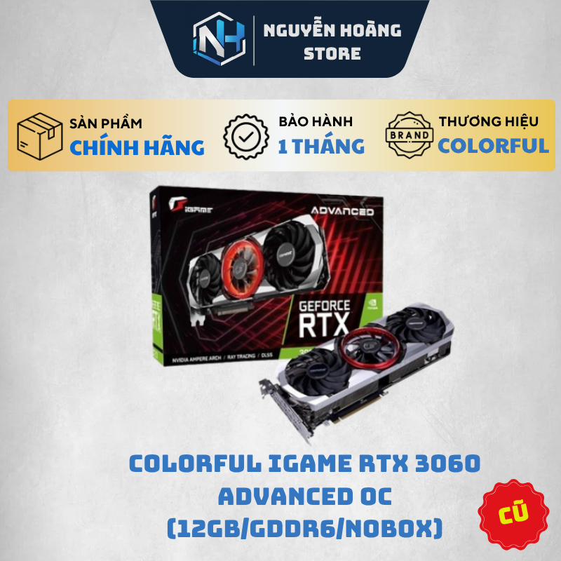 VGA card màn hình Colorful iGame RTX 3060 Advanced OC 12GB Cũ