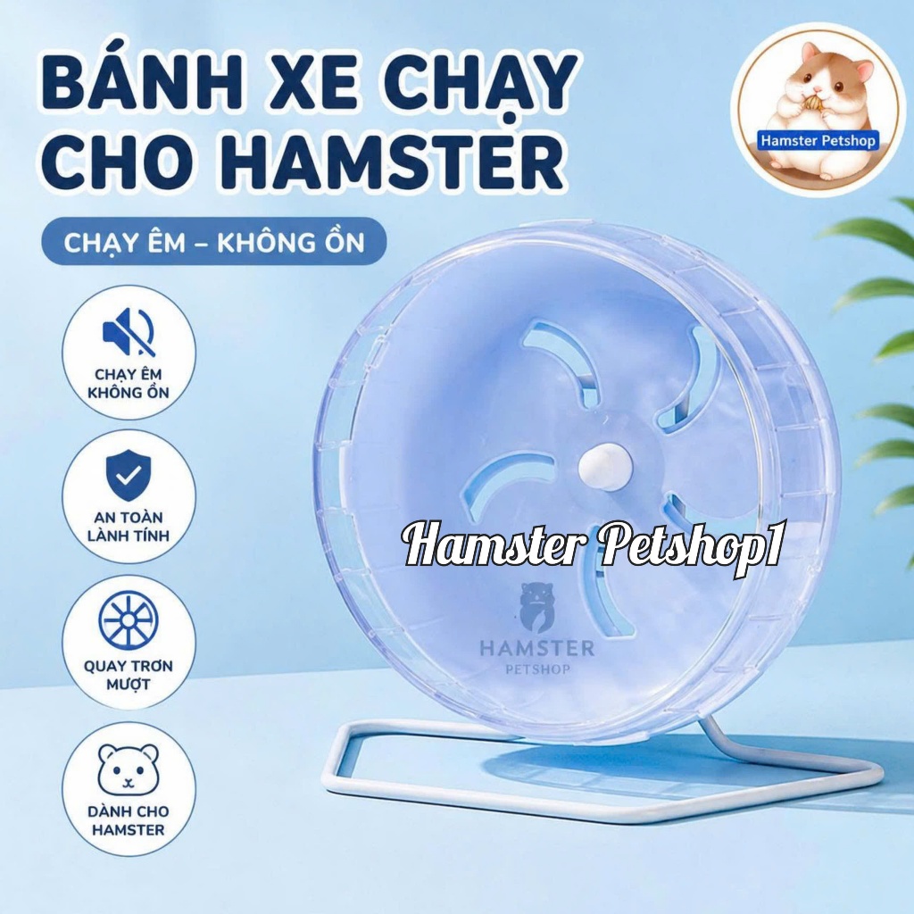 Wheel 12-21cm cho Hamster( không kèm đế) –Êm, không ồn,giảm stress chắc chắn |Hamster Petshop1