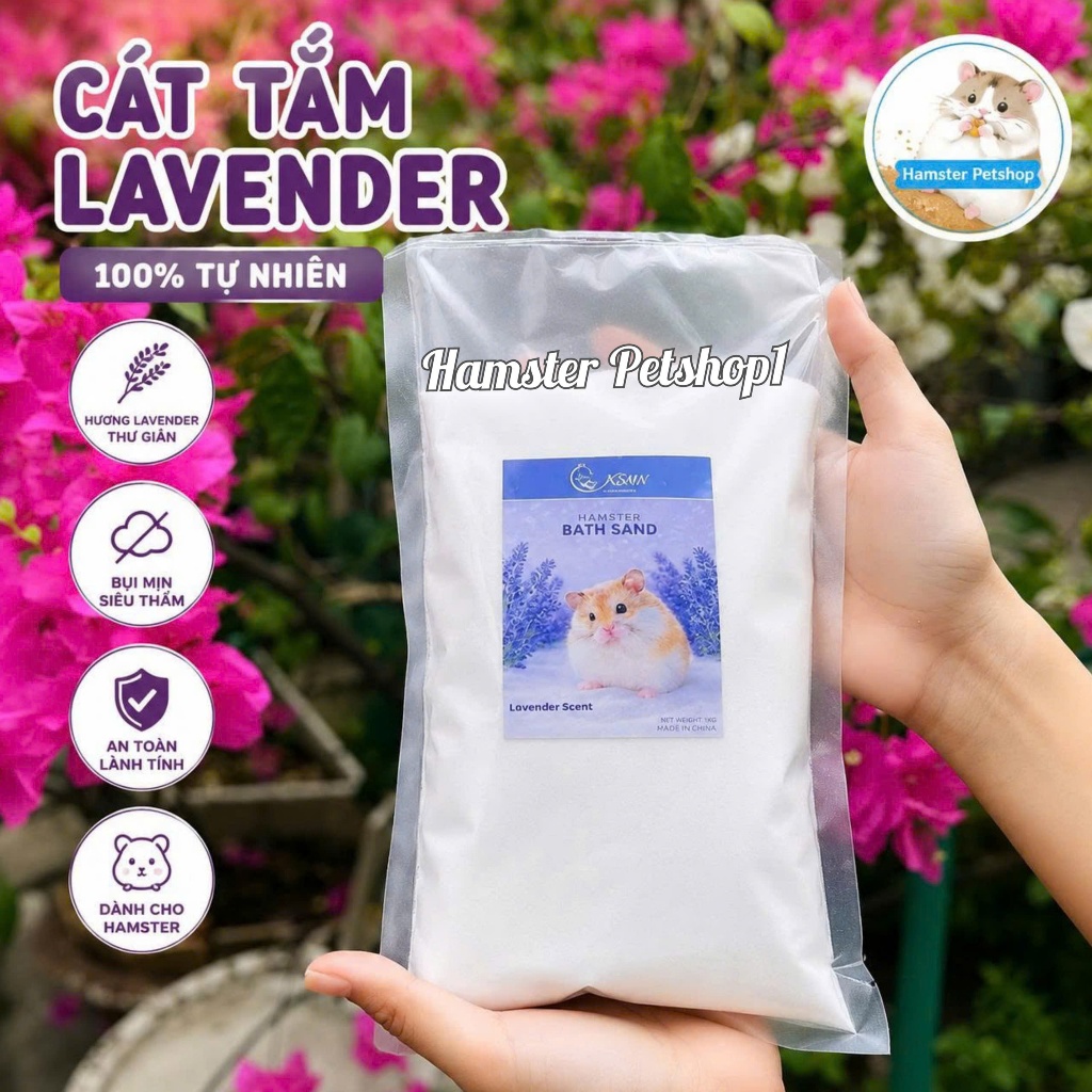 Cát tắm hamster khử mùi – Hạt mịn, sạch lông, chống rận | HamsterPetshop1