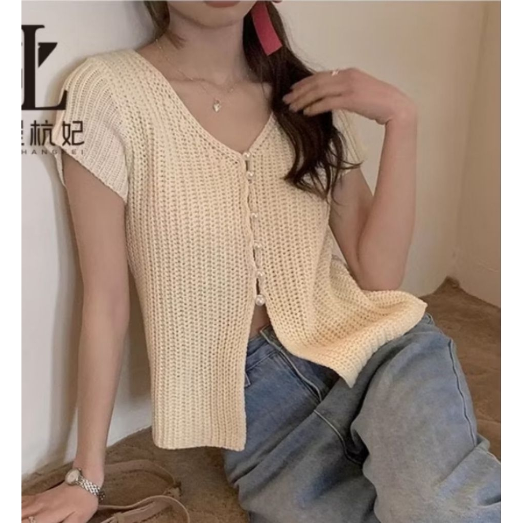 Áo Khoác Len Hàn Quốc Sang Trọng Mùa Hè Phong Cách Mới Sang Trọng, Size S (C00)