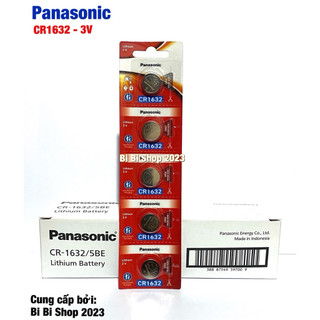 Pin cr1632 panasonic lithium 3v hàng chính hãng vỉ 5 viên