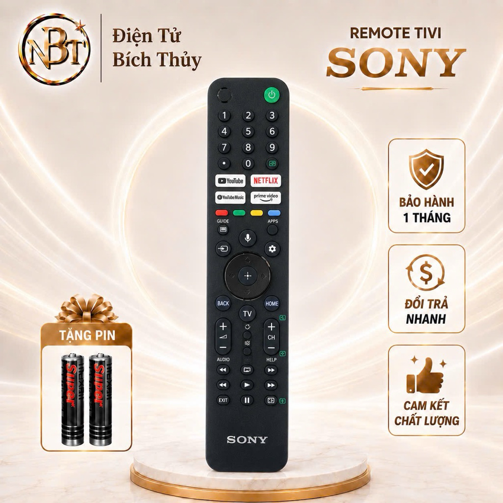 Remote điều khiển tivi SONY Mã 03 RMF-TX520U,điều khiển TV Sony các dòng tivi 55in 4K - ĐT Bích Thuỷ