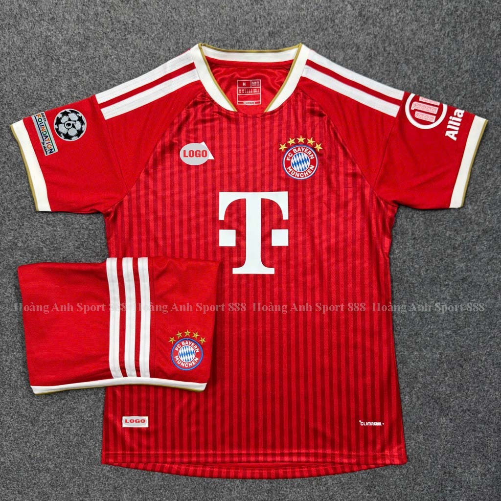 Bộ Quần Áo Bóng Đá CLB Bayern Munich Mùa Giải 2026/2027- Vải Polyester Thái Gai Lưới