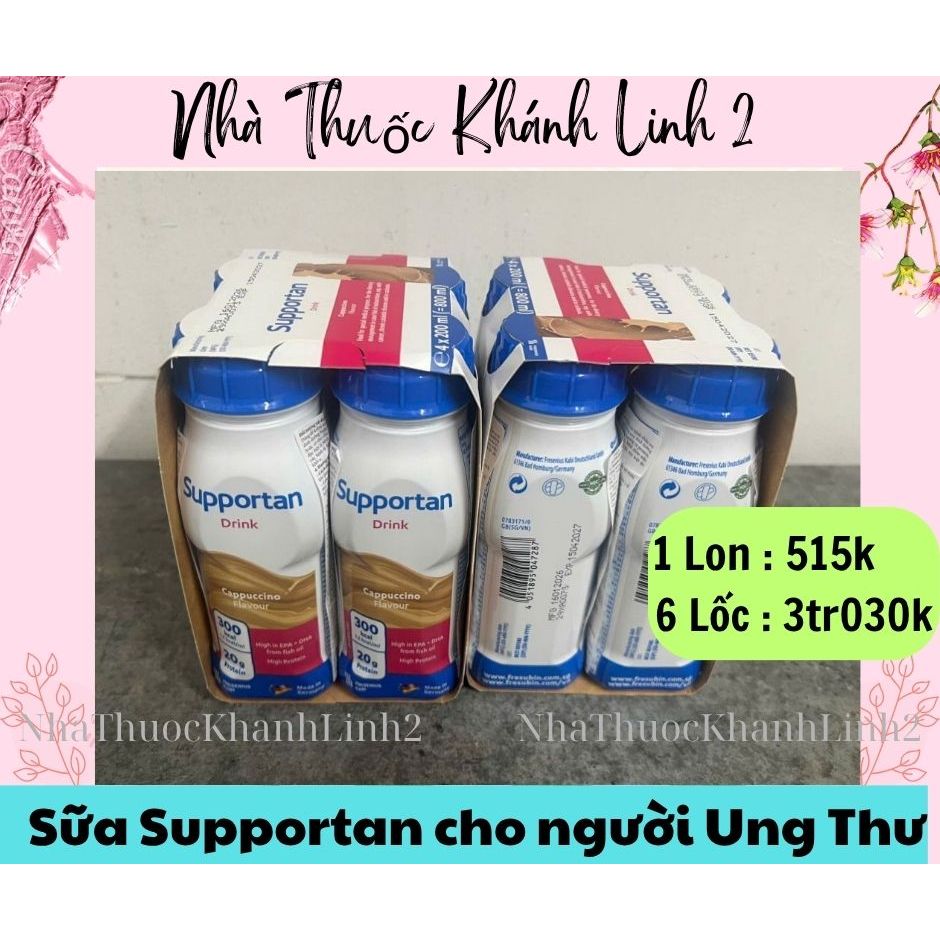 12/24 Chai Sữa Supportan Drink dinh dưỡng chuyên biệt dành cho bệnh nhân ung thư từ Đức