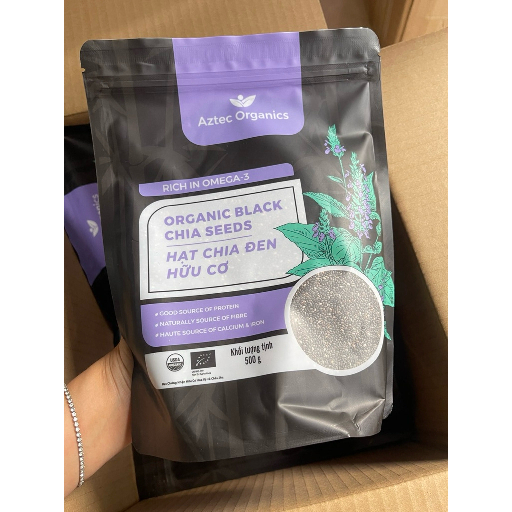 Hạt chia hữu cơ Aztec Organics túi 500g