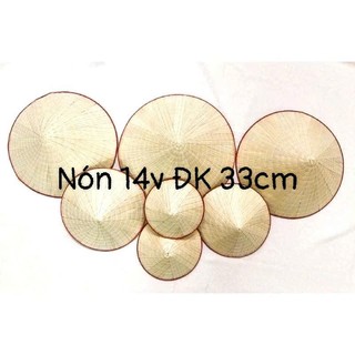 combo 2 chiếc Nón lá, nón 3 lớp, non lá việt nam size nhỏ to cho người lớn em bé ( dk từ 6cm đến 40cm)... .... ...