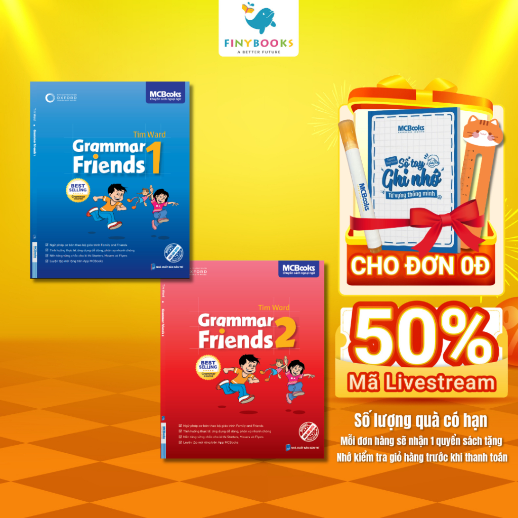 Sách - Combo Ngữ pháp tiếng Anh Grammar Friends Level 1,2 - Pulished by Oxford University Press For 