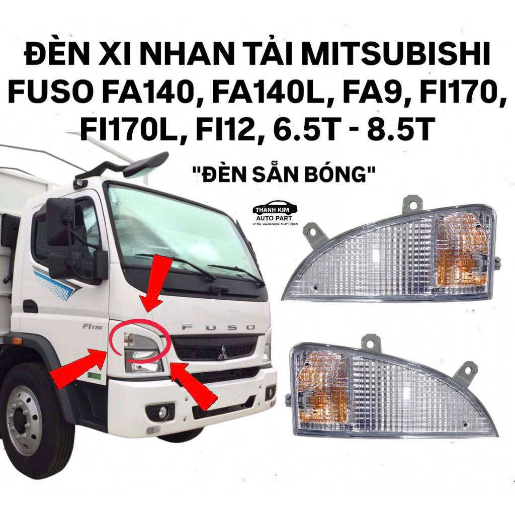 ĐÈN XI NHAN TẢI MITSUBISHI FUSO FA140, FA140L, FA9, FI170, FI170L, FI12, 6.5T - 8.5T "SẴN BÓNG 24v"
