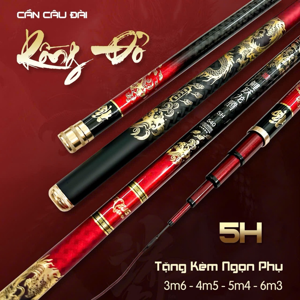 Cần câu tay Rồng Đỏ 5H - 28i
