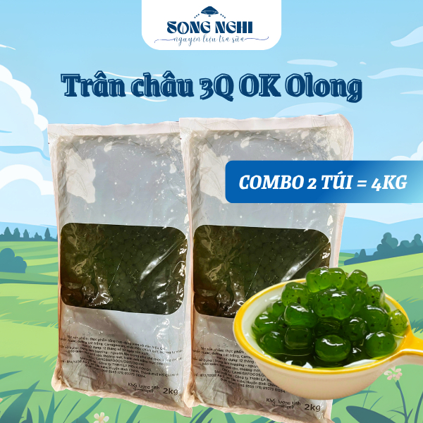 [COMBO 2 GÓI = 4KG] Trân châu 3Q OK Olong bịch 2KG/ 3Q Thái Lan - song nghi 3q ok ô long olong 3q
