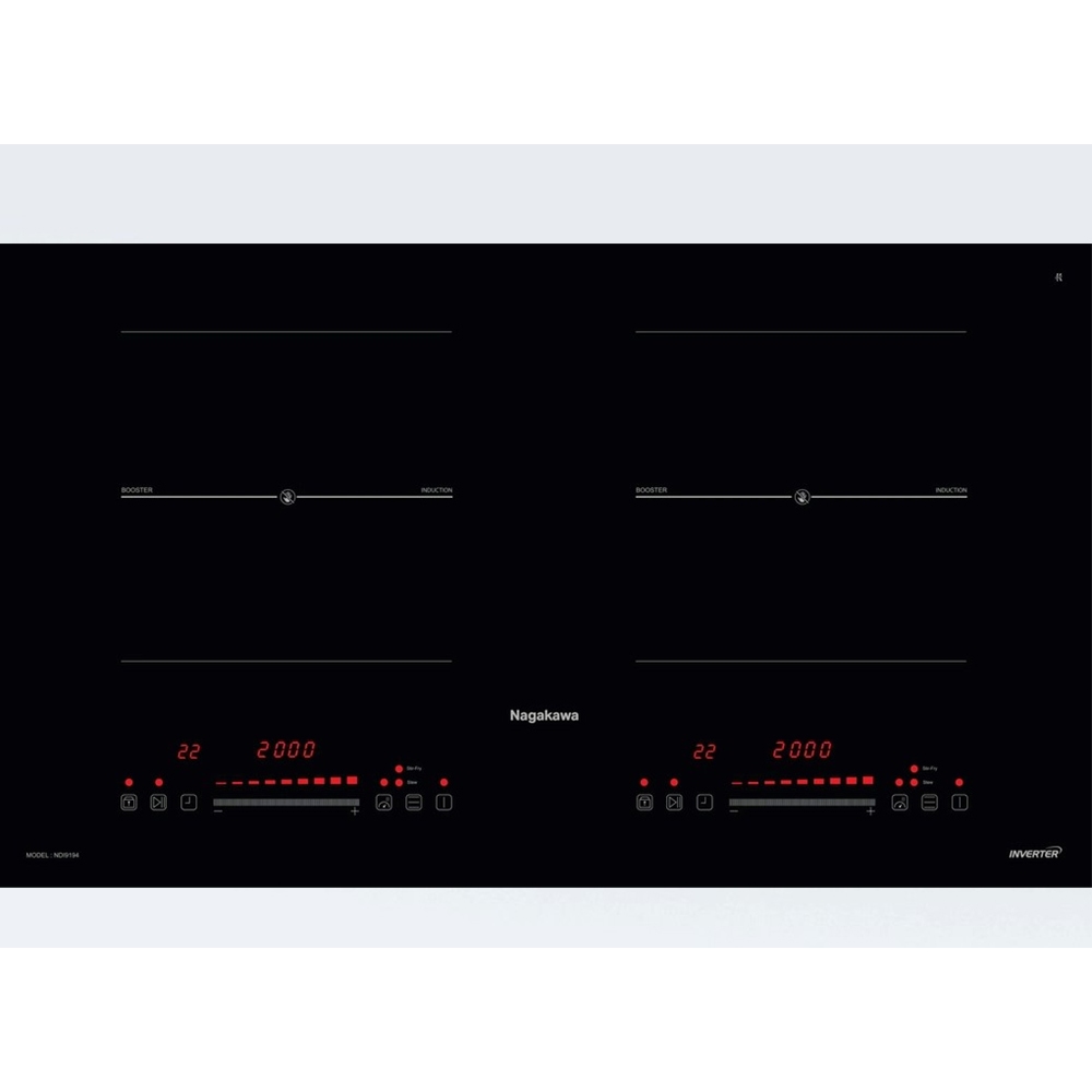 [ Live ] Bếp Điện Từ Đôi NDI9194 Inverter 4000W - Booster Nấu Nhanh, Kính Kanger Bo Viền, Slide Touc