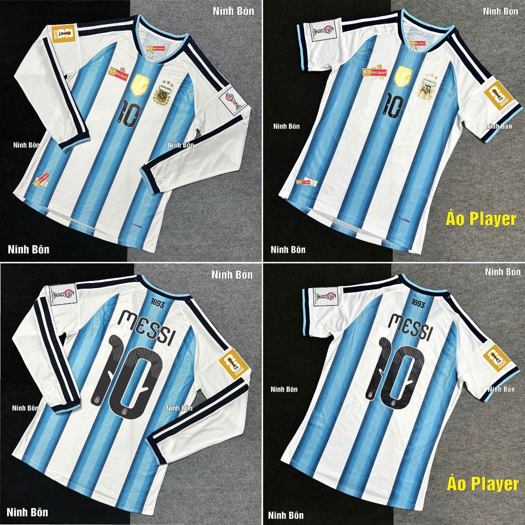 Áo Bóng Đá Player Dài Tay Đội Tuyển Argentina Sân Nhà 2026 - Hàng Nhập Khẩu Thailand