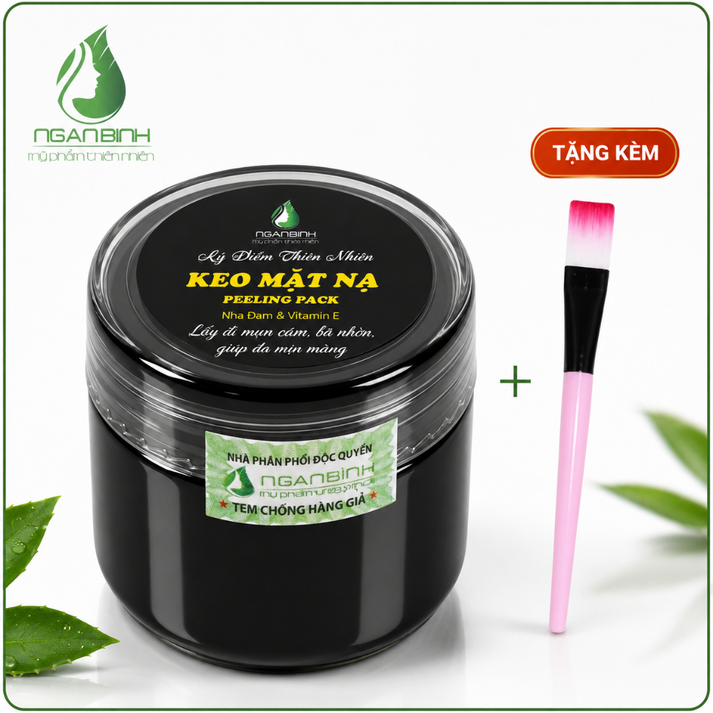 [TẶNG CỌ QUÉT] Keo lột mụn Ngân Bình 50g - Sạch mụn đầu đen, tế bào chết