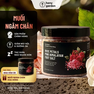 [MUA 1 TẶNG 1] Muối Ngâm Chân Thảo Dược HIMALAYA & HOA HỒNG Bổ Sung Dầu Oliu & Vitamin E HENY GARDEN