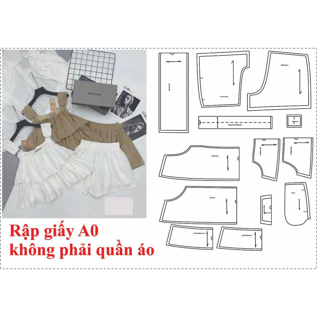 Rập giấy A0 bộ mặc nhà mã 1513