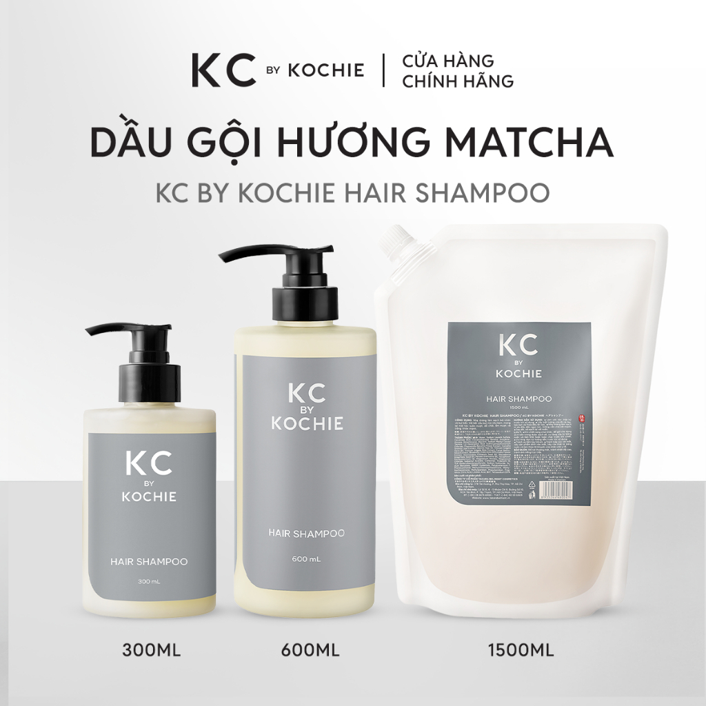 DẦU GỘI HƯƠNG MATCHA KC BY KOCHIE HAIR SHAMPOO 300ml/600ml/1500ml