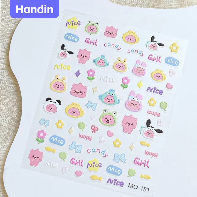 Handin Bộ Sticker Trang Trí Pin Sạc Dự Phòng Họa Tiết Dễ Thương Tự Do Dán Theo Phong Cách Cá Nhân
