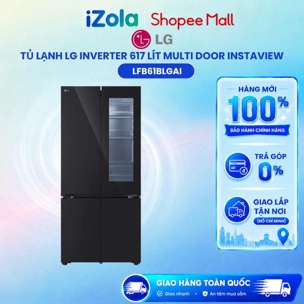 LFB61BLGAI - Tủ lạnh LG Inverter 617 lít Multi Door InstaView LFB61BLGAI - Hàng chính hãng
