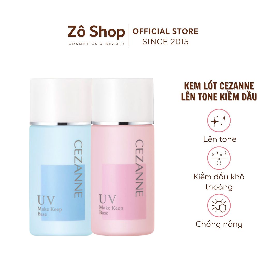 [Nhập khẩu] Kem Lót Cezanne Lên Tone, Kiềm Dầu Cezanne Make Keep Base SPF28 PA++
