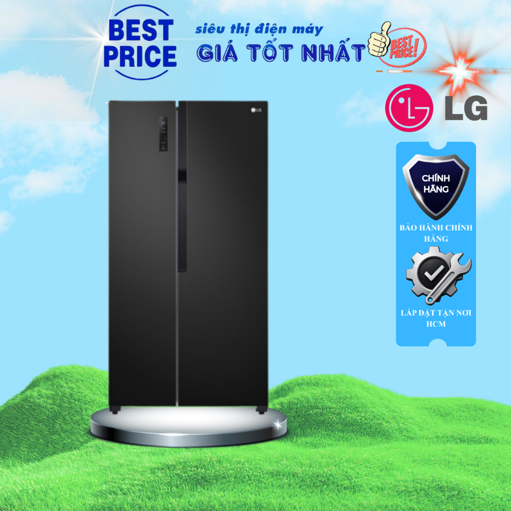 GR-B256BL Tủ lạnh LG Side by Side 519 lít Inverter màu đen - Hàng chính hãng GR-B256BL