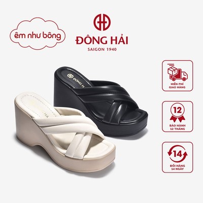  [ÊM NHƯ BÔNG] Dép Xuồng Đông Hải Đế 9CM Da Mềm - D32F6