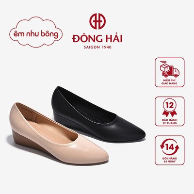 [ÊM NHƯ BÔNG] Giày Xuồng Nữ Đông Hải Bo Viền Da Mờ - G5724