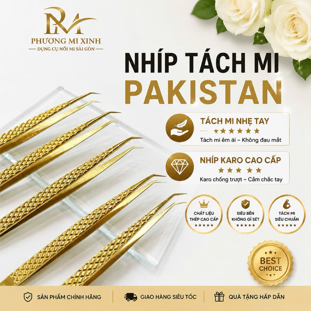 ( TẶNG AD MÚT)Nhíp Classic _nhíp tách Pakistan _nhíp nối mi Classic Dụng cụ nối mi _ Phụ liệu nối mi
