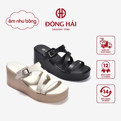 [ÊM NHƯ BÔNG] Dép Xuồng Đông Hải Quai Mảnh Khoá Kim Loại 7cm - D32G7