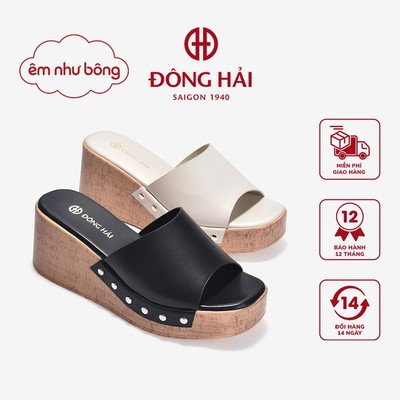 [ÊM NHƯ BÔNG] Dép Xuồng Đông Hải Đế 8CM Giả Gỗ - D32G2