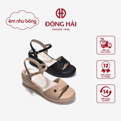 [ÊM NHƯ BÔNG] Giày Sandal Nữ Đế Xuồng Đông Hải Thiết Kế Quai Cách Điệu 6cm - S5834