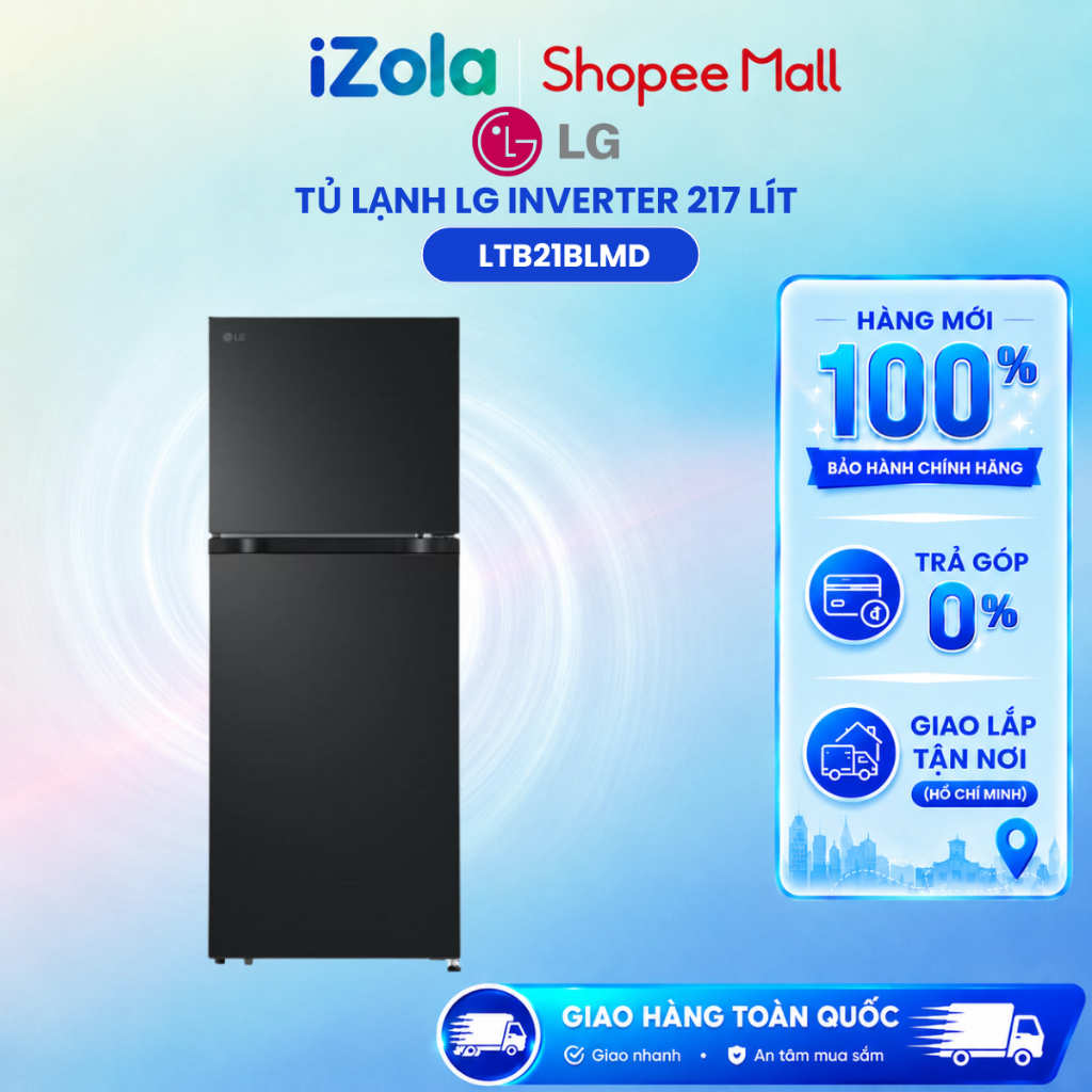 LTB21BLMD - Tủ lạnh LG 217 lít LTB21BLMD - Hàng chính hãng
