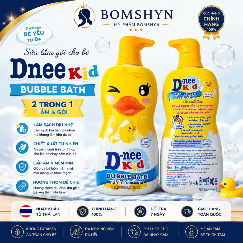 1 chai Sữa tắm Dnee kid 400ml Thái lan