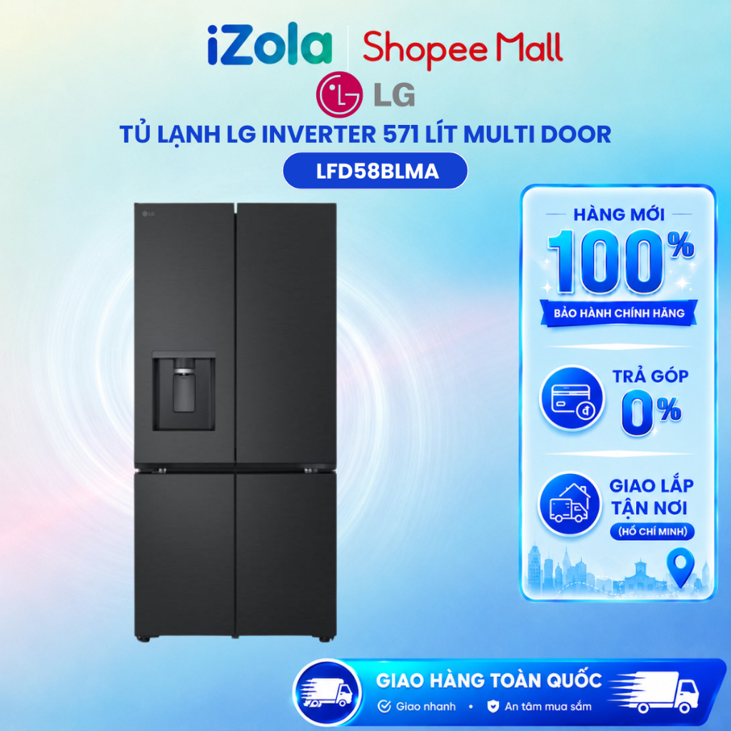 LFD58BLMA - Tủ lạnh LG Inverter 571 lít Multi Door LFD58BLMA - Hàng chính hãng