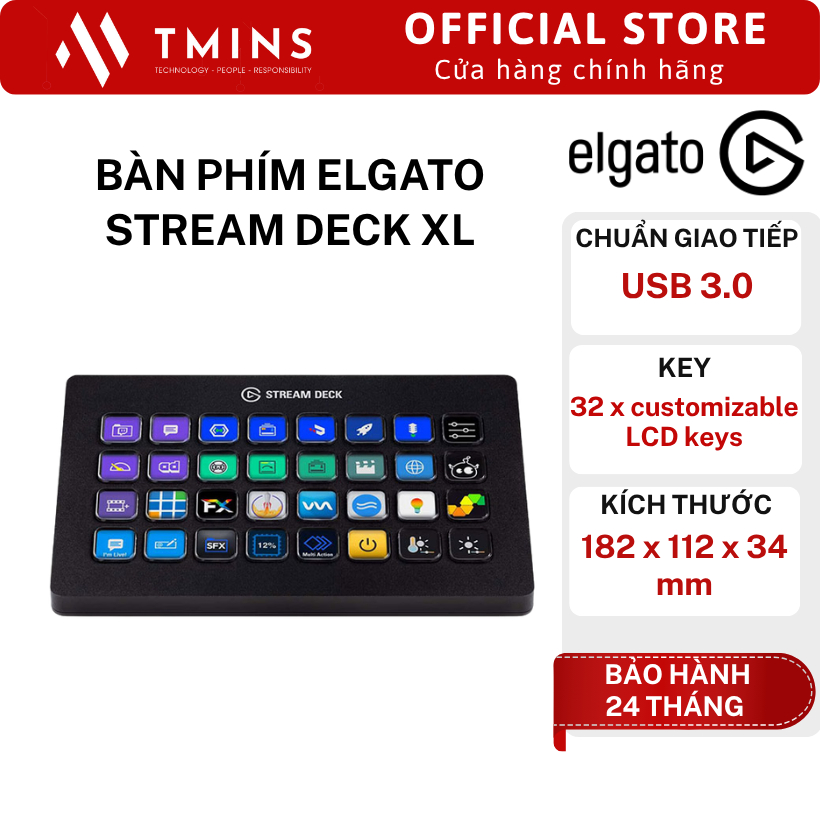 Bàn phím Elgato Stream Deck XL, Stream Deck + XL - Hàng chính hãng
