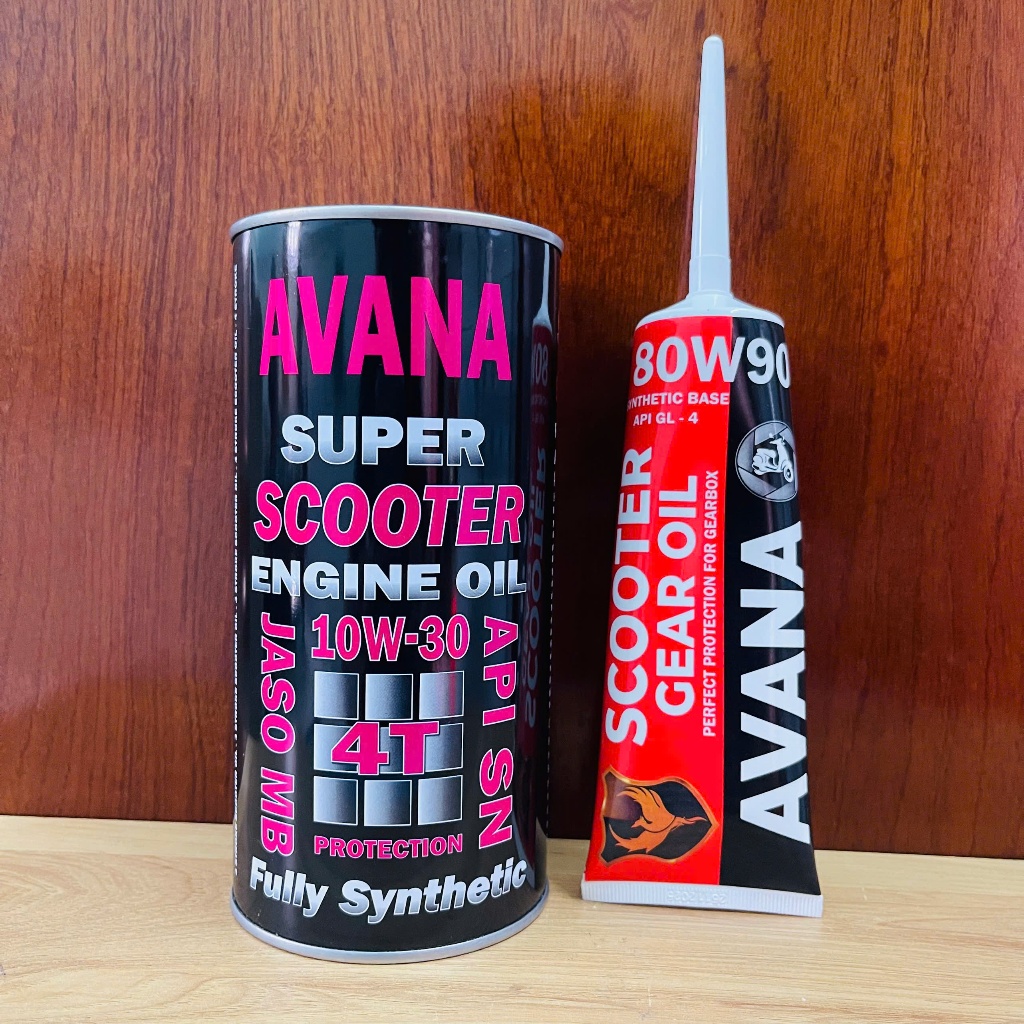 COMBO 2, Dầu Nhớt XE TAY GA AVANA 4T SCOOTER 10W30 800ml + Nhớt Lap AVANA 120ml, Nhập Khẩu UAE